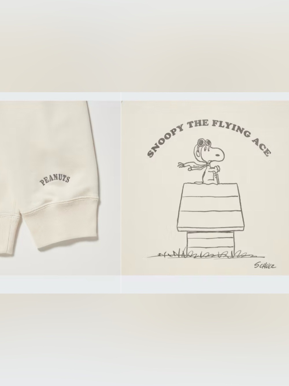 Uniqlo UT Peanuts collab Snoopy The Flying Ace Unisex Sz L - Picture 3 of 4